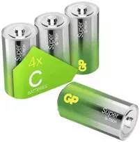 GP Battery GP baterijos Super Alkaline GP14A, Vienkartinės baterijos, C, Šarminė, 1,5 V, 4 vnt., -20 - 50 °C