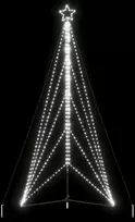LED Kalėdų eglutė 615 LED šaltai balta 404,5 cm