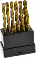 Grąžtas Geko grąžtų rinkinys Grąžtų rinkinys, titanas, 19 vnt., 1-10 mm, plastikinė dėžutė (50)