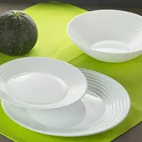 Vakarienės rinkinys 6 asmenims Harena su sriubos dubenėliu 18 vnt. LUMINARC (sriubos salotų dubuo 20 cm)