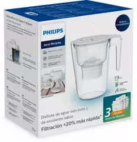 Philips AWP2933WHT3/24 Vandens filtravimo ąsotis 2,6 L, baltas, atlenkiamu dangteliu, + 2 papildomi filtrai