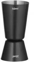 Bar Up Bartender matavimo taurė dvipusė kokteiliams 25 ml 50 ml - juoda
