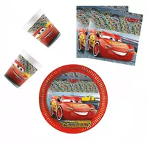 Vienkartinių indų Cars ( McQueen ) Rinkinys, 44 vnt.