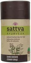 Augaliniai tamsiai rudi plaukų dažai Dark Brown, Sattva Ayurveda, 150g