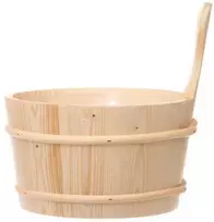 Kubiliukas pirties medinis 4 l 25,7x27x27 cm eglė 4Living 319192