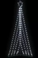 LED Kalėdų eglutė 339 LED Šalta Balta 182 cm