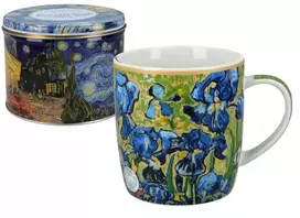 Carmani Puodelis metalinėje dėžutėje 450ml , Van Gogh "Irisai"