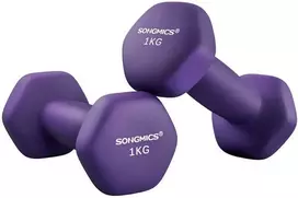 Songmics 2 violetinės spalvos hantelių rinkinys