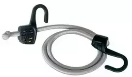 Master Lock Masterlock Reguliuojamo ilgio sustiprinta tvirtinimo guma su kabliukais, 15-150cm, plieno kabliukas dengtas plastiku, pilka
