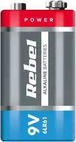 Baterie REBEL 9V 6LR61 šarminės baterijos