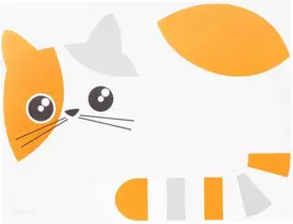 Kitty stalo kilimėlis 40 x 30 cm oranžinė katė AMBITION