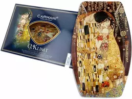 Carmani Lėkštė iš stiklo 30,8x20,9cm,G.Klimt "Bučinys"