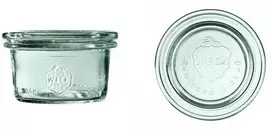 Weck Stiklainis, 50 ml, su dangteliu, Mini-Sturz, 12 vnt.