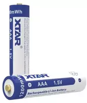 R03 / AAA 1,5 V Xtar 750 mAh baterijos (4 vnt. dėžutė) su apsauga