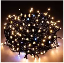 Eu Sandelis Lempučių girlianda su blyksnių/ žibančiu efektu, 100 LED šiltai balta LAMP08CB