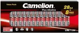 Elementai alkaline, LR06 B28+8, AA, 1.5V, CAMELION, 36 vnt.