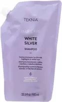 Lakmé Teknia Baltas Sidabrinis Šampūnas Refill šampūnas šviesiems ir žiliems plaukams - papildymas, 600 ml