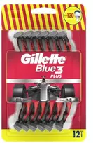 Gillette Disposable razors for men Blue3 Raudona 12 pcs