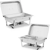 Royal Catering Buffet bain-marie šildytuvas makaronų patiekalams su GN indeliais 2 x 8l - rinkinyje 2 vnt.
