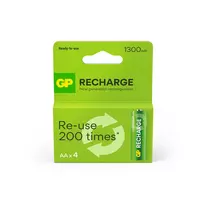 GP Battery GP - Įkraunamos baterijos, AA dydis, 1300 mAh, 4 vnt. pakuotė