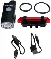 LED DVIRAČIO ŠVIETIMO RINKINYS PRIEKINIS IR GALINIS DUNLOP USB ĮKROVIMAS