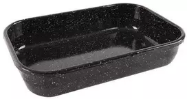 Emaliuotas kepimo padėklas mėsai kepti 34x22x6,5 cm 3,4 l