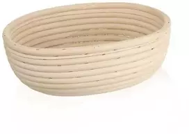 Krepšelis iš rotango duonai kildinanti duonos tešlai 1kg 24x18,5x9 cm