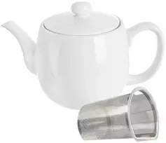 MONA balto porcelianinio arbatos puodelis su arbatos infuziniu, 700 ml