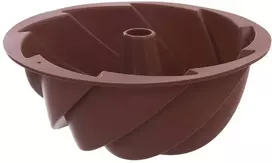 Silikoninė forma keksiukų kepimui su kaminu, gėlių forma, 23,5 cm