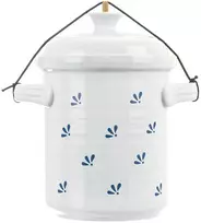 Baltas keraminis indas kopūstams ir agurkams raugti, 2,5 l, MODROBILA