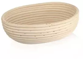 Krepšelis iš rotango duonai kildinanti duonos tešlai 1,5kg 28x22x9 cm