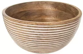 Medinis vaisių ir daržovių dubuo salotų patiekalams patiekti, 25 cm, 3 l