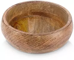 Džiovintų vaisių dubuo salotų užkandžiams patiekti, medinis, 18,5 cm, 900 ml