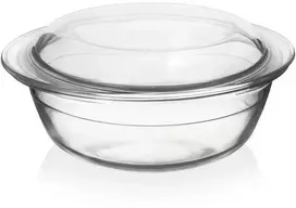 Karščiui atsparus stiklinis indas su dangteliu 27x23x11,5 cm, 2,2 l