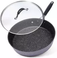 STONER neprideganti granitinė keptuvė su dangčiu, 28 cm