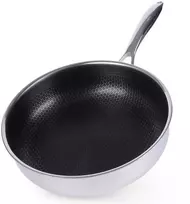 COOKCELL HYBRYD aukščiausios kokybės nelipni plieninė keptuvė, 28 cm gylio