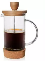 Arbatinukas infuzinis, stiklinis ąsotis su stūmokliu, kavai, arbatai, žolelėms, 0,4 l