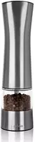 Malūnėlis pipirams, druskai ir prieskoniams malti, elektrinis, automatinis, plieno, 21,5 cm