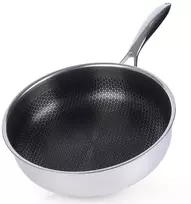 COOKCELL HYBRYD aukščiausios kokybės nelipni plieninė keptuvė, 26 cm gylio