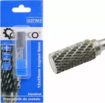 Geko Frezė metalui Kietlydinė Cilindrinė 12x25mm Kotas 6mm