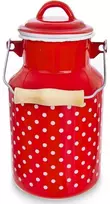 Emaliuotas pieno indelis, retro pieno ąsotis, 2 l