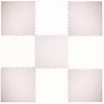 Humbi putplasčio grindų kilimėlis 180x180 Didelė putų dėlionė vandeniui atspari seifas 9 vnt. kreminės, smėlio sp.