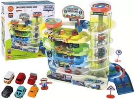 Lean Toys Interaktyvi daugiaaukštė automobilių stovėjimo aikštelė su šviesomis ir garsais