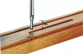 Ištisinio kietlydinio griovelių freza Festool; 10/45 mm