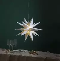 BALTA KABANTI ŠVIEČIANTI 3D ŽVAIGŽDĖ "ALICE" 57cm (su baterija)