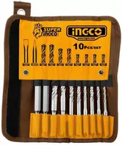 Grąžtas Ingco AKD2101 Set of chisels and drills 10pcs