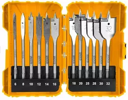 Grąžtas Ingco AKDL1201 plokšti medienos grąžtai, 12 vnt. rinkinys, O 6-32x152 mm
