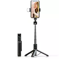 Oem Topt Asmenukių lazda – su atjungiamu bluetooth nuotoliniu valdymu, tripod and LED light – P90D juodos spalvos