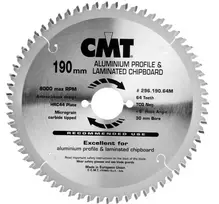 Pjovimo diskas laminatui CMT 296; 190x2,8x30; Z64; -6°