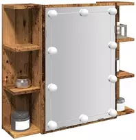veidrodinė spintelė su LED Old Wood 70x16,5x60 cm